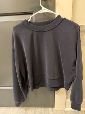 lululemon athletica Cropped Crewneck Sweatshirt - Charcoal